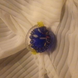 Colored glass basket